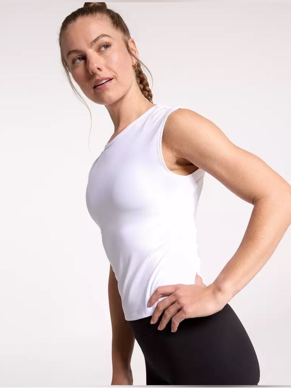 Calia Open Back Inspire Tank Top in Pure White Women’s Activewear Small NWT - Picture 4 of 12